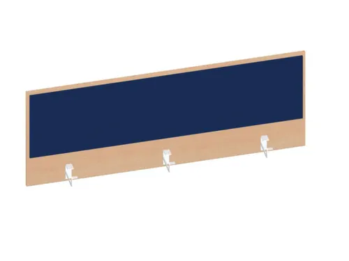 baliepaneel,v. bureau,aanbouw achter,B 1400mm,NE-esdoorn,BN6016-blauw
