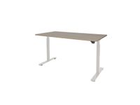 Dextro Basic Zit-sta Bureau Elektrisch 120x80 Robson Eiken 25mm Wit