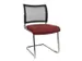 Siège visiteur assise bordeaux dossier maille noir assise HxlxP 450x4