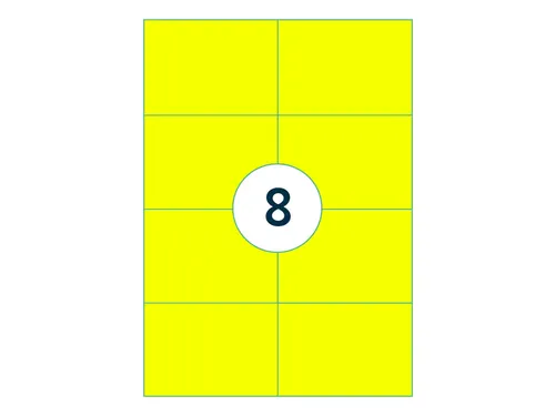 Etiket Rillprint 105x74mm fluorgeel 800 etiketten