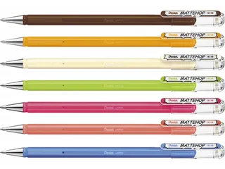 Gelschrijver Pentel K110 Mattehop Fun Original medium assorti blister - 3