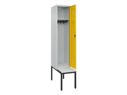 locker met bank,HxBxD 2120x400x815mm,1vak,vak B 400mm,cilinderslot