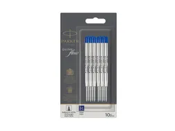Balpenvulling Parker Quinkflow medium blauw blister à 10 stuks