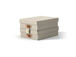 Leitz Puro Opbergdoos met deksel medium laag 8L set van 2 beige - 1