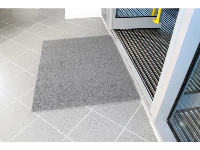 schoonloopmat,metergoed,HxB 14x1200mm,pvc-strop,grijs