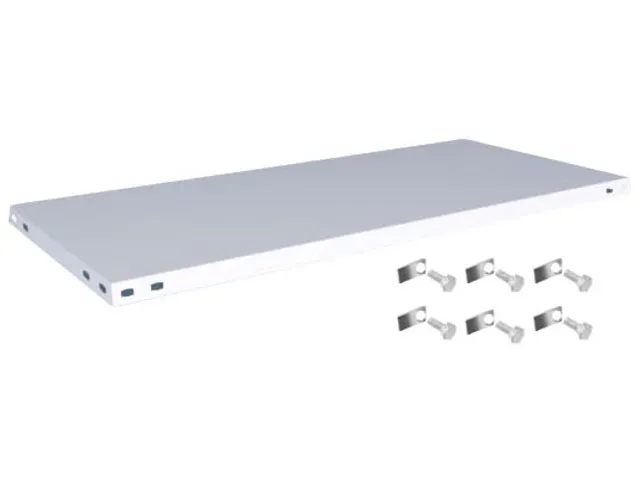 legbord,v. magazijnstelling,BxD 1300x600mm,vakl. 350kg,staal,RAL7035