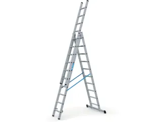 multifunctionele telescoopladder,3x10,sporten,balk L 2,98-6,65m - 2