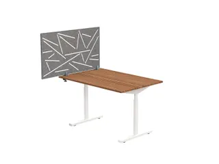 Akoestisch Bureaupaneel met patroon uitsnede 60x120cm Grijs - 4