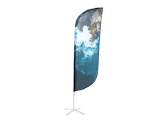 Print Paddle voor Beach Flag Alu 360cm, 86x284cm Enkelzijdig