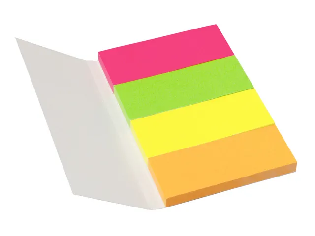 Marque-pages Info Page Markers Papier neonmix 20x50mm 4 couleurs