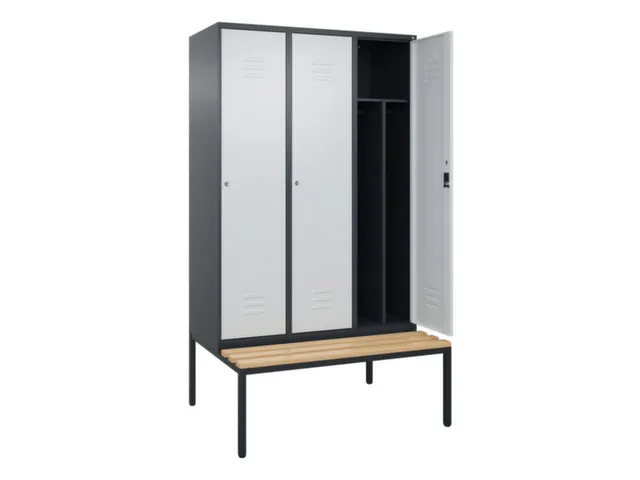 locker voor scheiding van kleding,HxBxD 2120x1200x815mm,3vak