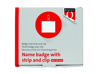 Badge Quantore met clip 60x90mm - 3