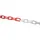 afzetketting,v. afzetpaal met ketting,L 50m,rood/wit