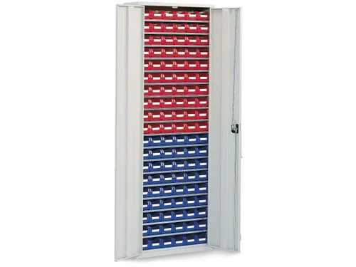 Stellingkast Met 114zichtbakken Hxbxd 1950x690x285mm Ral7035