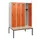 locker met bank,HxBxD 1950x1200x815mm,4vak,vak B 300mm,draaigrendel