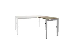 Bureau Linesto N3 aanbouwtafel 120x60cm hav/kers 25mm alu