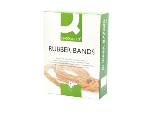 Q-CONNECT elastiek 120x2mm 1kg 75% natuurrubber