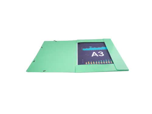 Elastomap A3 3 kleppen IDERAMA Maxi Capacity glanskarton Assorti