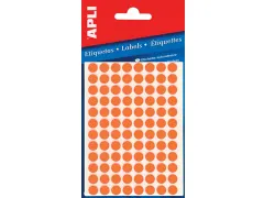 Apli Ronde Etiketten Ø8mm Fluor Oranje