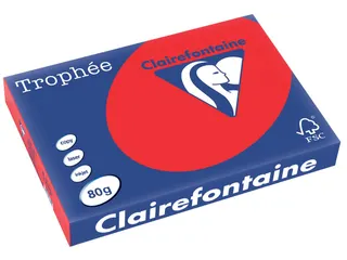 Trophée Intens gekleurd papier A3 80 gram 500vel Koraalrood - 1