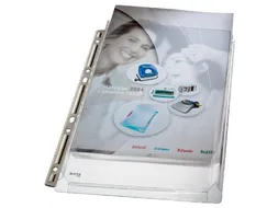 Showtas Leitz 4755 A4 4-gaats PVC 0.17mm glad met expansievouw