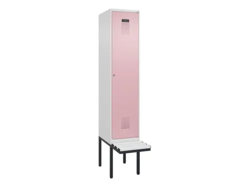 locker met bank,voor scheiding van kleding,HxBxD 2120x400x815mm,1vak