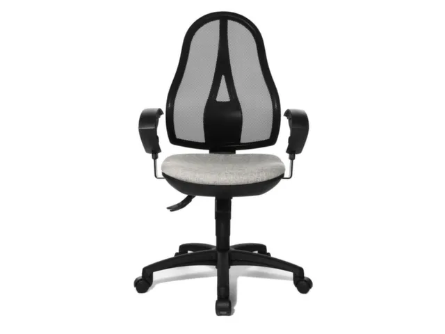 Siège De Bureau Pivotant Assise Gris Clair Dossier Mailles Noir