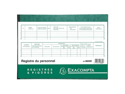 Piqure 21x29,7 Du Personnel 20bl