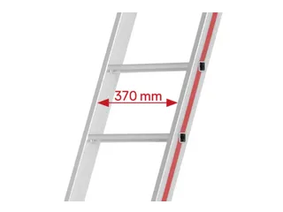 ladder,eenzijdig,6,verstevigde treden,balk L 1,72m,aluminium - 3