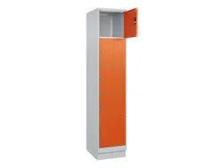 lockerkast,HxBxD 1950x400x500mm,1x5vakken,vak B 400mm,cil.-slot,sokkel