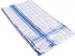 Torchon de cuisine Adalynne 50x70cm coton blanc/bleu à carreaux 3pcs