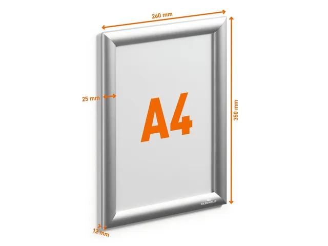 Kliklijst Durable aluminium A4 outdoor