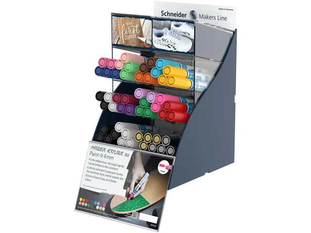 Acrylmarker Schneider Paint-It 320 4mm SIS-display inhoud 52 stuks