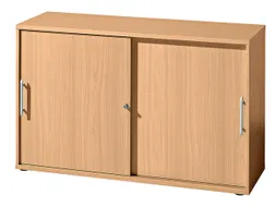 schuifdeurkast,HxBxD 1000x1200x400mm,2xhouten vloer,3ordnerhoogte