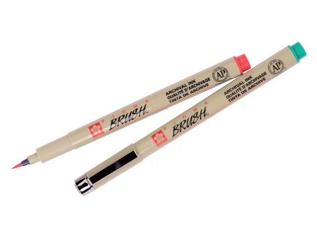 Viltstift met brushpen Bruynzeel Sakura Pigma etui 9 kleuren assorti