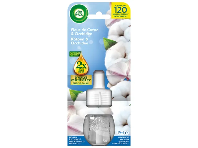 Désodorisant Air Wick électrique Fleur de coton recharge 19ml