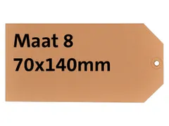 Label karton nr 8 200gr 70x140mm chamois 1000 stuks
