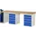 werkbank,HxBxD 890x2500x900mm,beukblad,draagverm. 750kg,3containers