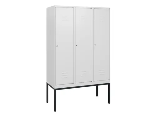 locker,HxBxD 1950x1200x500mm,3vak,vak B 400mm,cil.-slot,voetonderstel