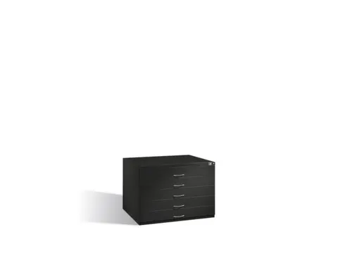 tekeningenkast,HxBxD 760x1100x765mm,romp RAL7021,front RAL3003