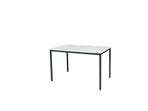 Domino Basic Tafel Vaste Hoogte 1200x800mm Wit 25mm Zwart