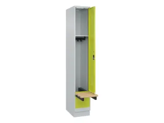 locker met bank,HxBxD 1950x300x815mm,1vak,vak B 300mm,cilinderslot - 1