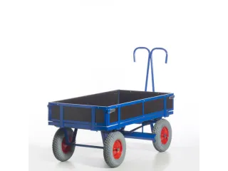 Handtrekwagen 4 Wielen 1000kg 1560x760mm Houten Wanden Luchtbanden - 6