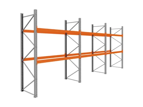 palletstelling,basis+2xaanbouw,HxBxD 3360x8500x1100mm,vakl. 3000kg
