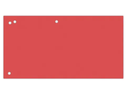 Verdeelstroken karton 1/3A4 240x105mm rood 100 stuks