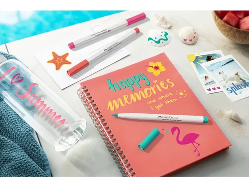 Marker creatief Faber-Castell Goldfaber brushpunt B set a 6 stuks Holi