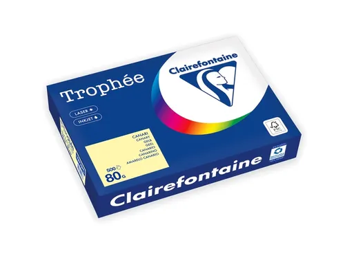 Trophée Pastel gekleurd papier A4 80 gram 500vel Kanariegeel
