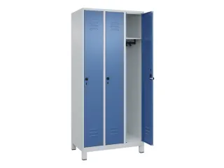 locker,HxBxD 1950x900x500mm,3vak,vak B 300mm,draaigrendel,voeten - 2