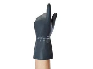 Ansell AlphaTec 87-118 latex handschoenen zwart maat 7,5 12 paar - 1