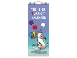 Verjaardagskalender Lannoo Ritstier 130x325 blauw
